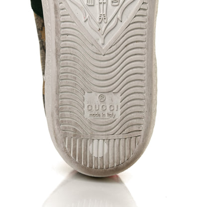 Gucci GG Supreme Monogram Bees Ayers Web Womens Ace Sneakers 37.5 Beige Oro Green Red 8 of 11