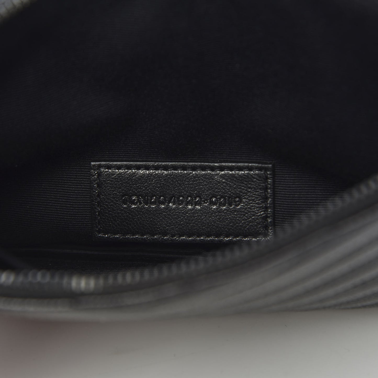 Grain De Poudre Chevron Monogram Bill Pouch Black