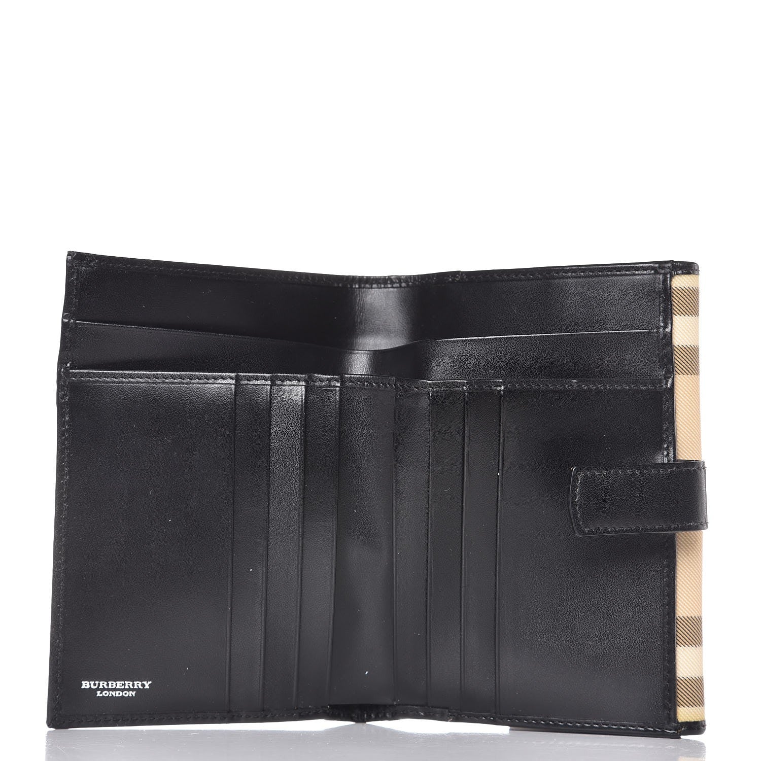 Burberry Nova Check Compact Wallet Black 5 of 12