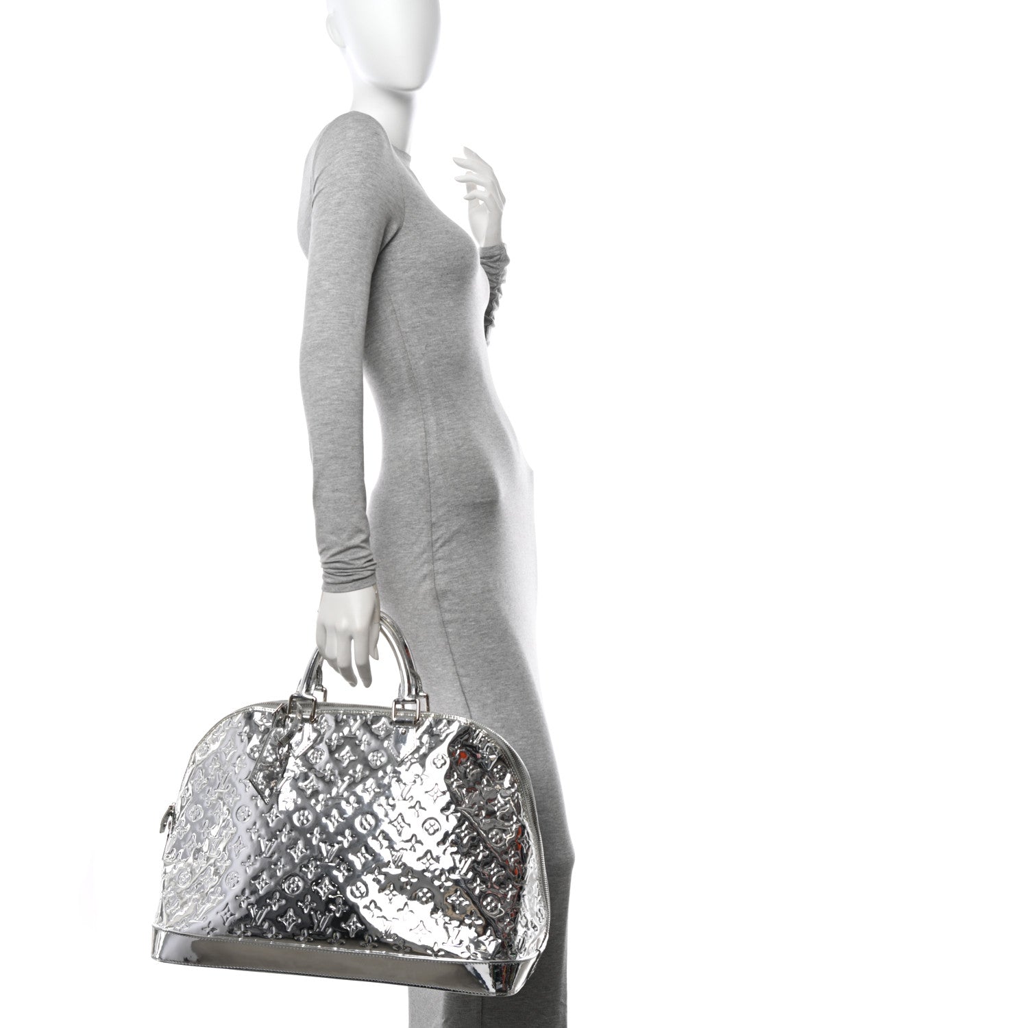 Louis Vuitton Monogram Miroir Alma GM XL Silver 2 of 12