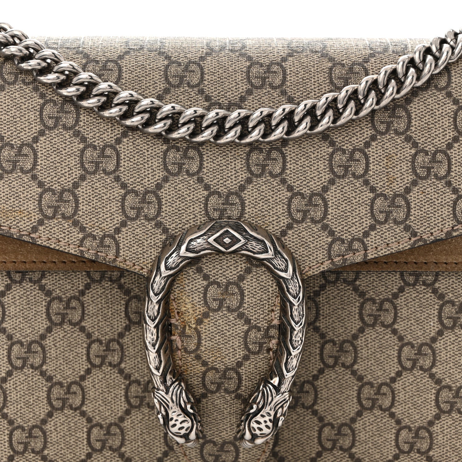 Gucci GG Supreme Monogram Small Dionysus Shoulder Bag Taupe 8 of 13