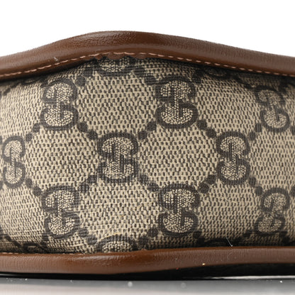 Gucci GG Supreme Monogram Azalea Calfskin Mini Retro Interlocking G Shoulder Bag Beige Ebony Brown Sugar 9 of 11
