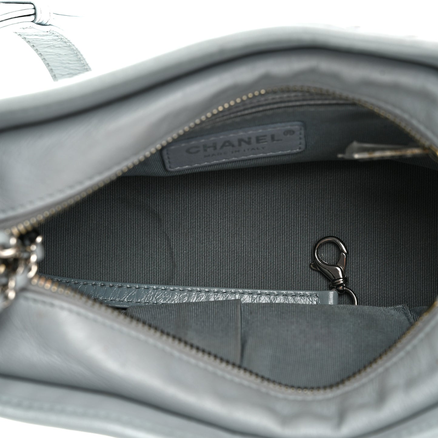 Aged Calfskin Quilted Small Gabrielle Hobo Light Blue