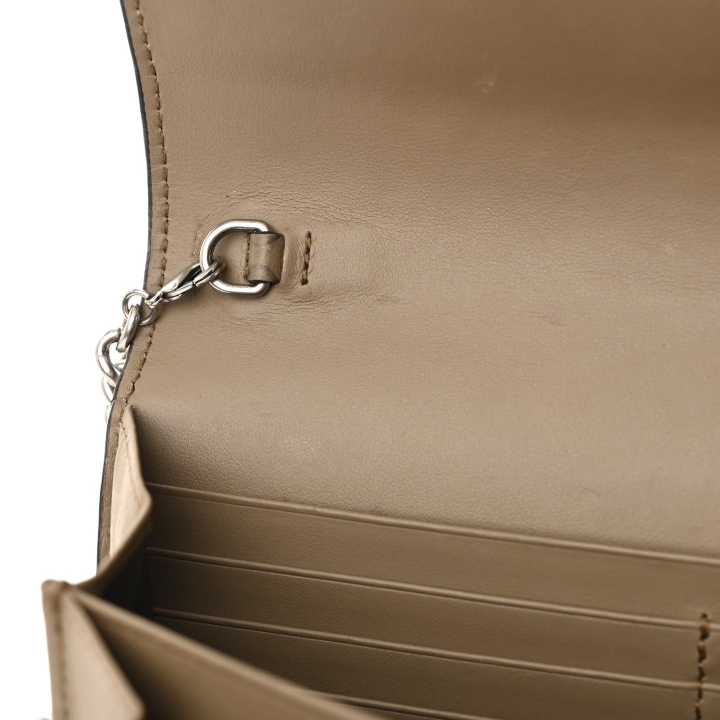 GG Supreme Monogram Mini Dionysus Chain Wallet Beige Taupe