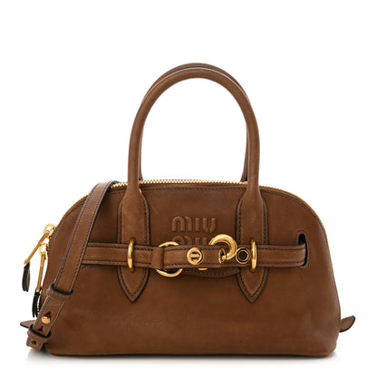 Miu Miu Nappa Aviator Small Aventure Bag Rovere 1 of 12