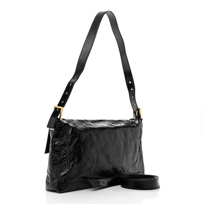 Fendi Vitello Naplak Large Convertible Baguette Black 3 of 14