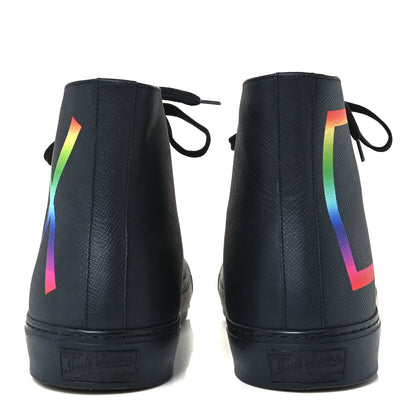 Louis Vuitton Calfskin LV Tattoo Sneaker Boots 10 Black 6 of 12
