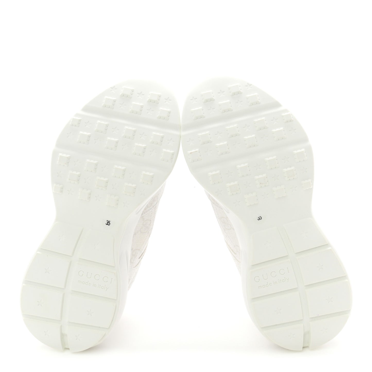 GG Supreme Monogram Womens Rhyton Sneakers 35 White