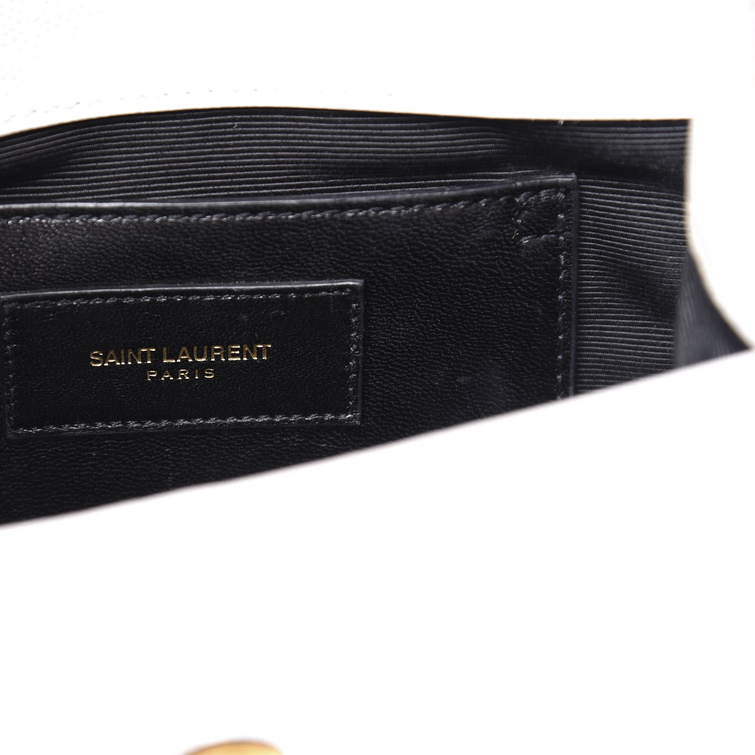 Saint Laurent Grain De Poudre Small Monogram Kate Satchel Optical White 8 of 9