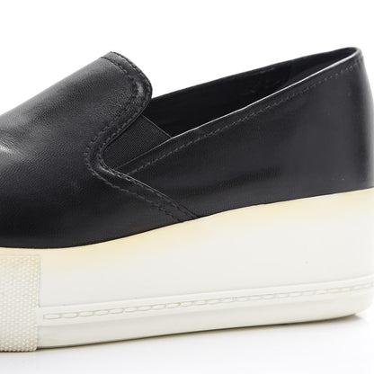 Miu Miu Nappa Metal Cap Toe Slip On Sneakers 36 Nero Black 12 of 15