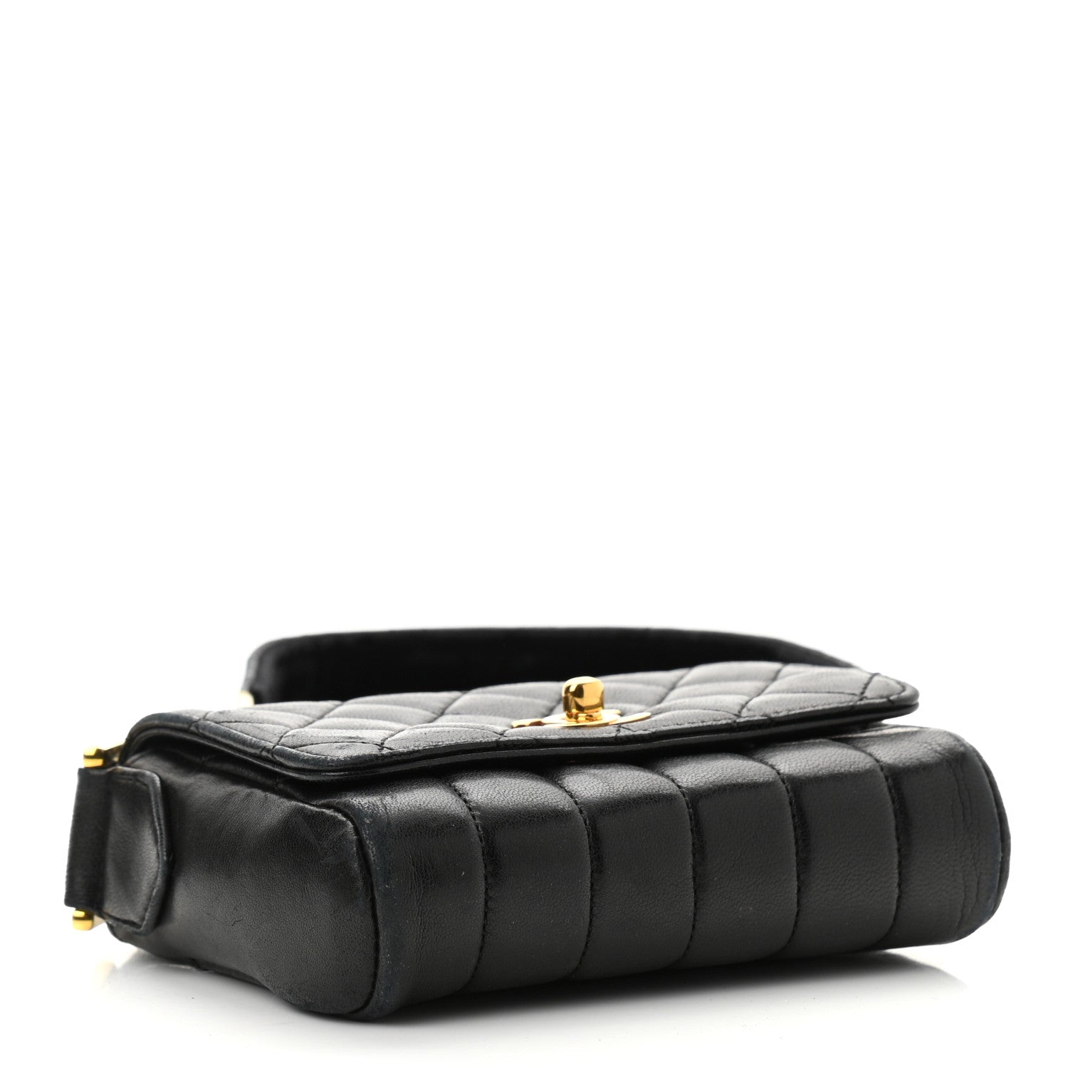 Chanel Lambskin Velvet Quilted Flap Shoulder Bag Black 4 of 11