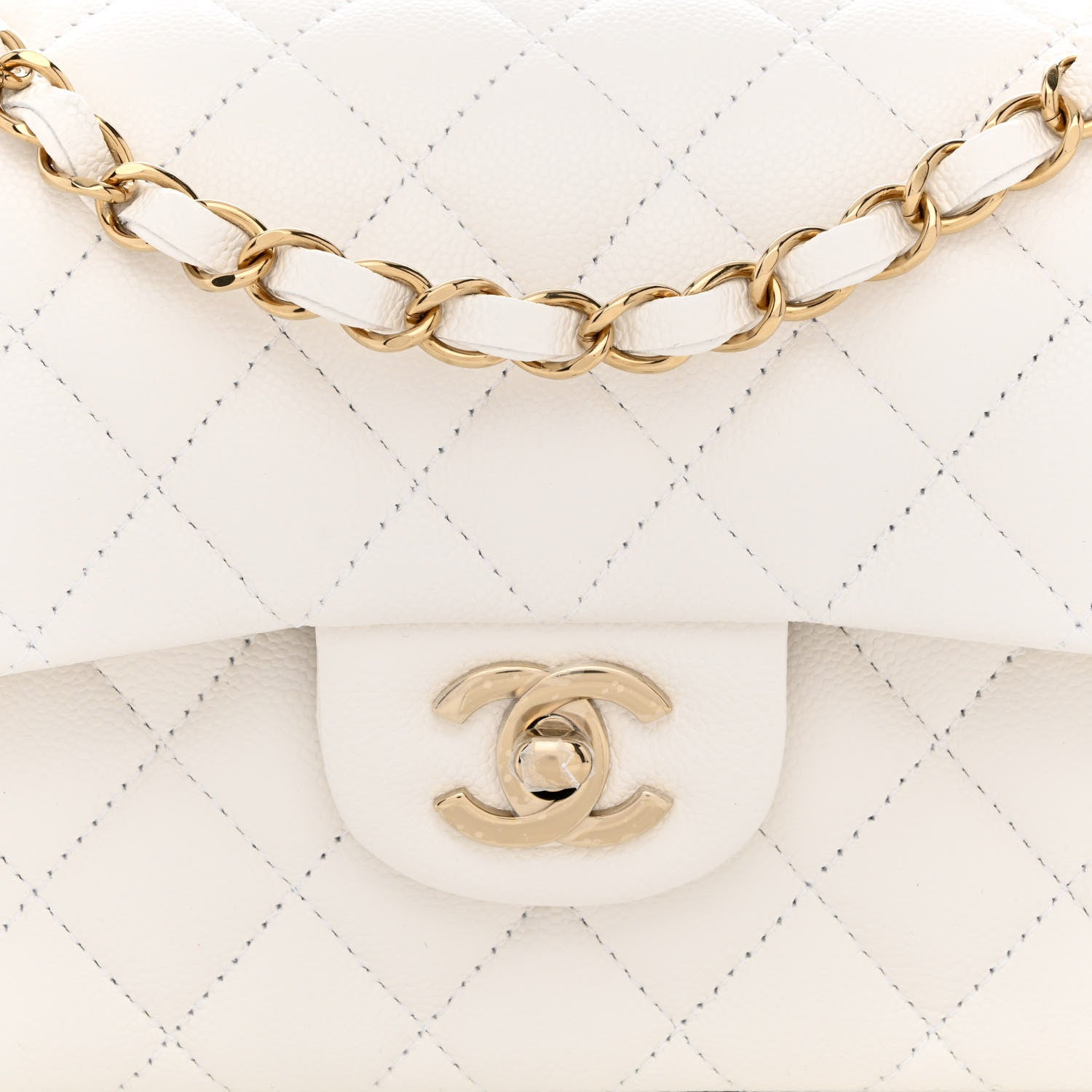 Chanel Caviar Quilted Small Double Flap White 8 of 12