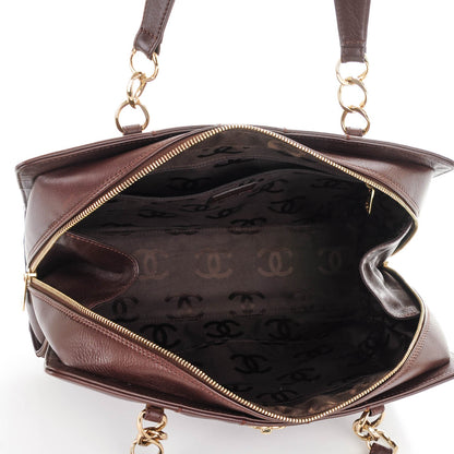 Chanel Calfskin Chocolate Bar Quilted Shoulder Bag Brown 5 of 7