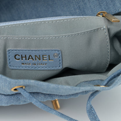 Chanel Washed Denim Quilted Small Urban Spirit Backpack Light Blue 6 of 11