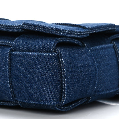 Bottega Veneta Denim Maxi Intrecciato Cassette Crossbody Bag Indigo 9 of 9