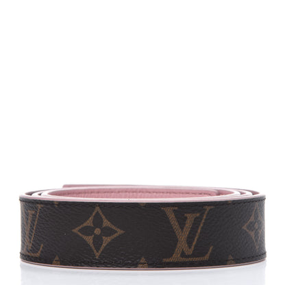 Louis Vuitton Calfskin Monogram LV Initiales Reversible Belt Strap 80 32 Rose Ballerine 2 of 6