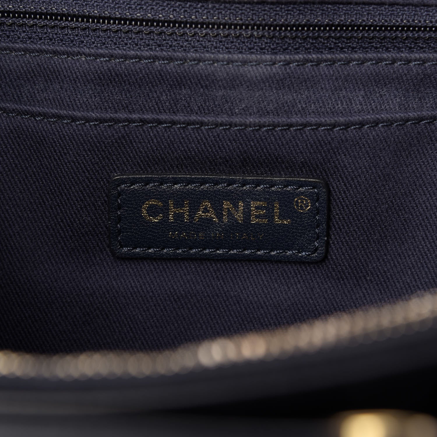 Chanel Grained Calfskin Large Neo Executive Shopper Tote Dark Blue 8 of 9