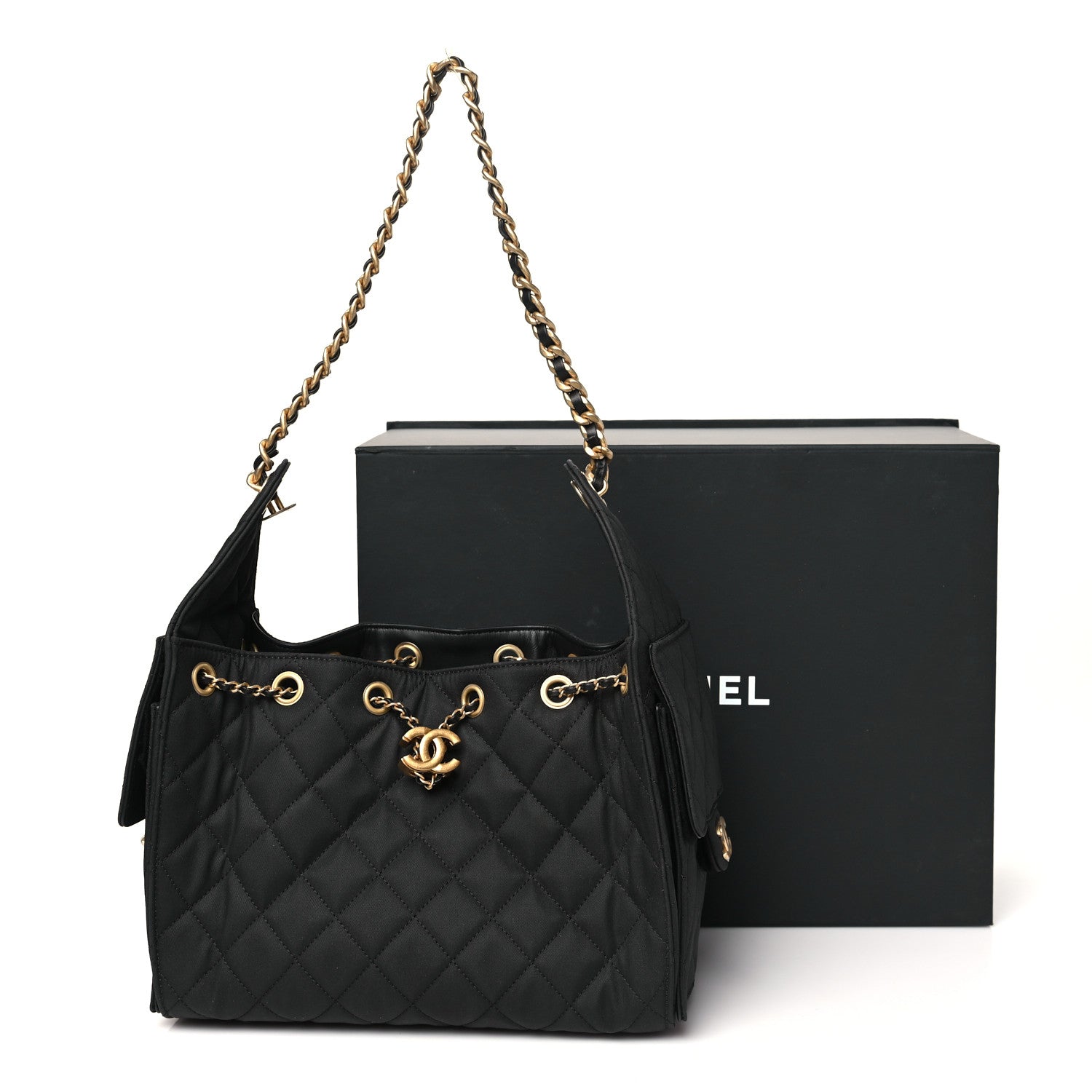 Chanel Canvas Quilted Small Chanel 25 Handbag Black 10 of 10