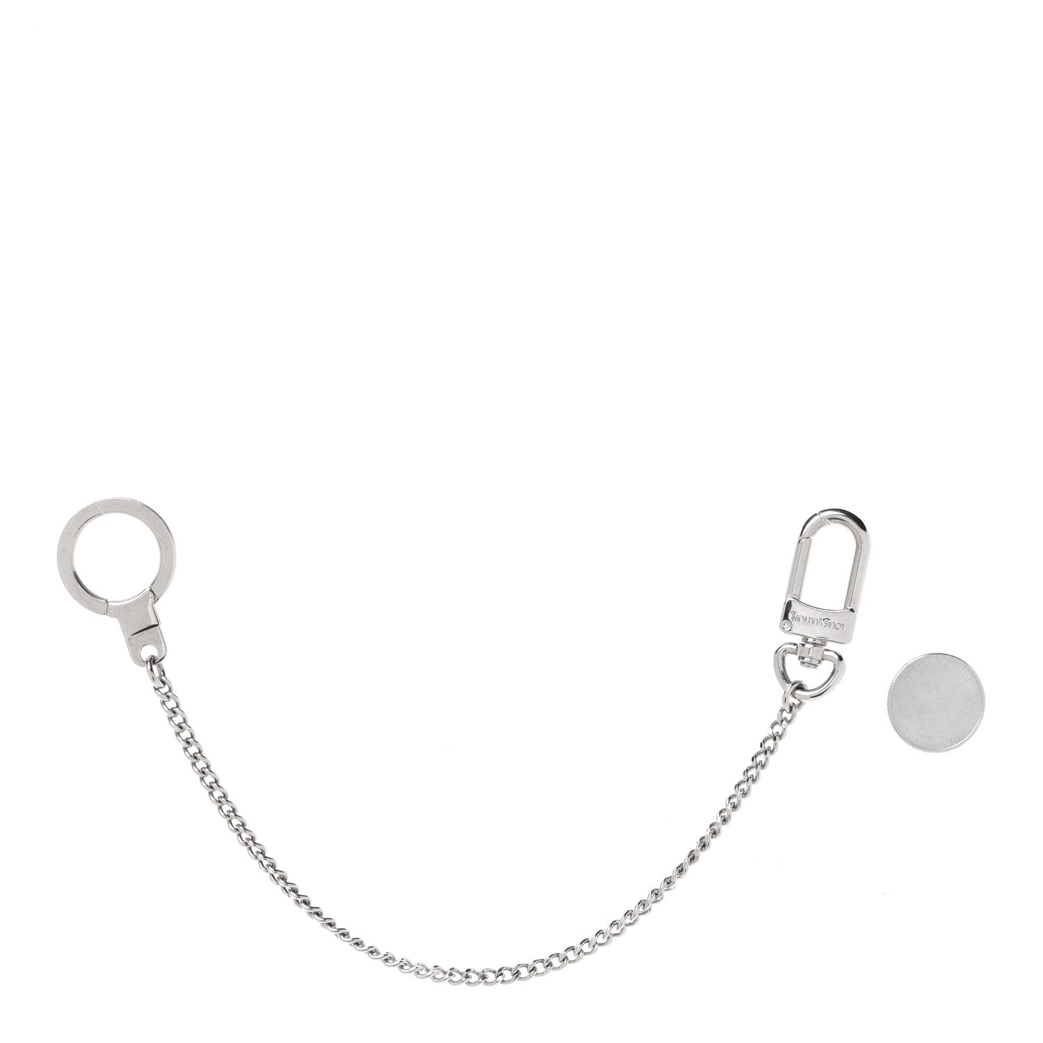 Louis Vuitton Pochette Extender Key Ring Chain Silver 2 of 4