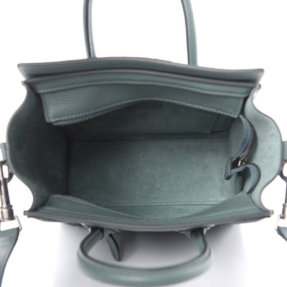 Celine Drummed Calfskin Nano Luggage Celadon 5 of 11