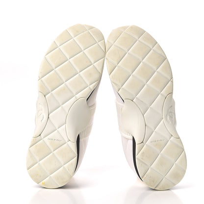 Chanel Stretch Fabric CC Sneakers 39 White 5 of 13