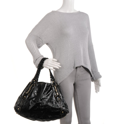 Gucci Patent Leather Medium Pelham Shoulder Bag Black 2 of 7