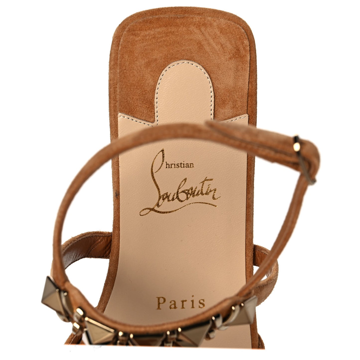 Veau Velour Galerietta Flat Sandals 36.5 Bronze