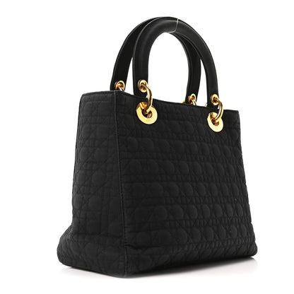 Christian Dior Nylon Cannage Medium Lady Dior Black 3 of 10