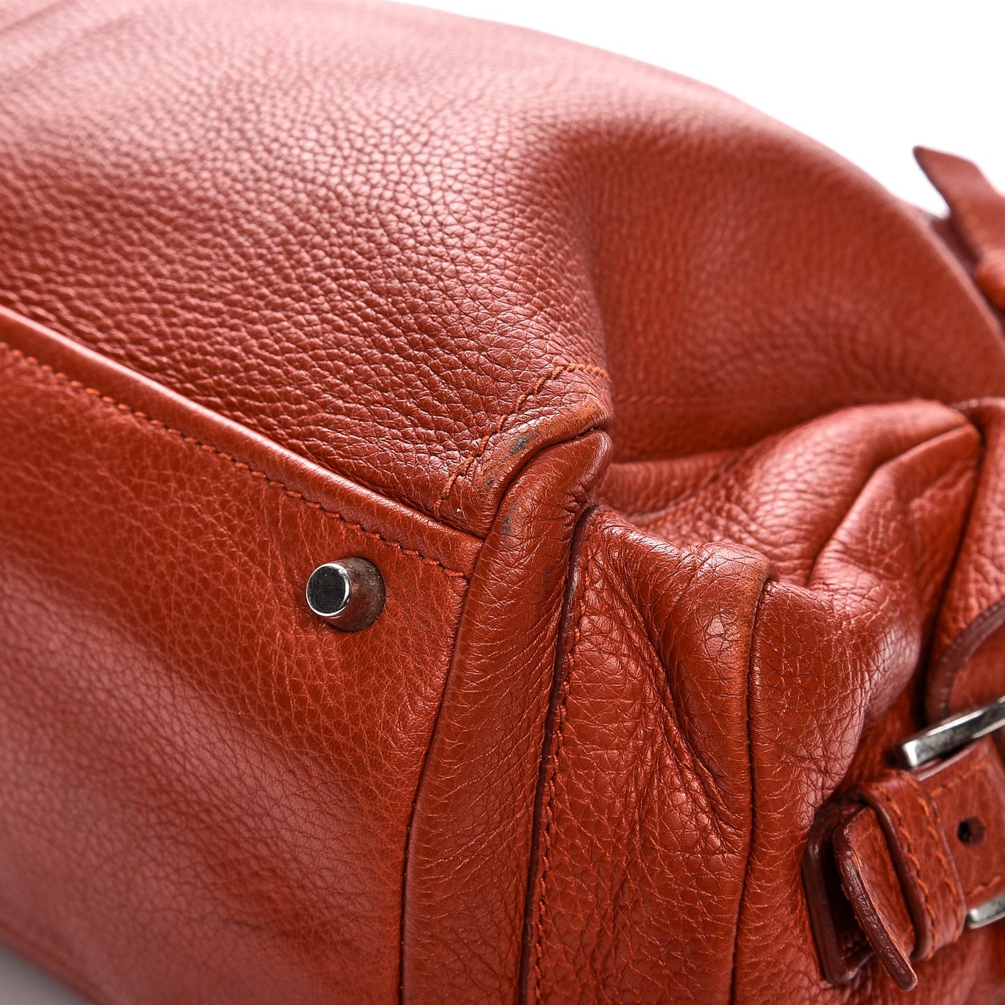 Vitello Daino Shoulder Bag Arancio