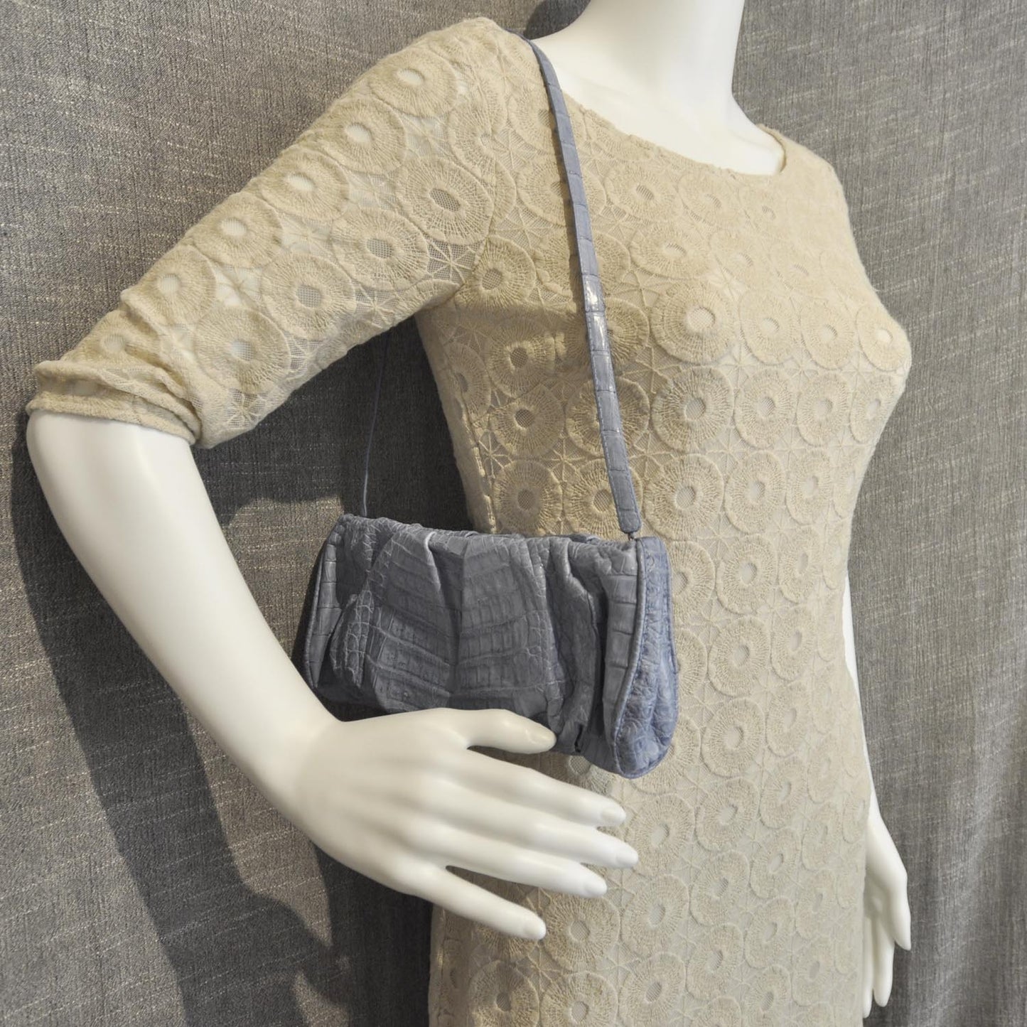 Crocodile Shoulder Bag Blue