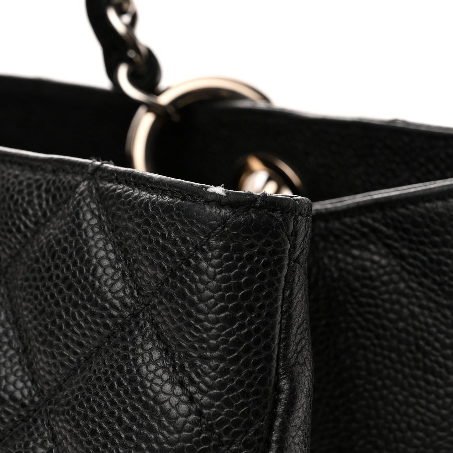 Caviar Quilted Grand Shopping Tote GST Black