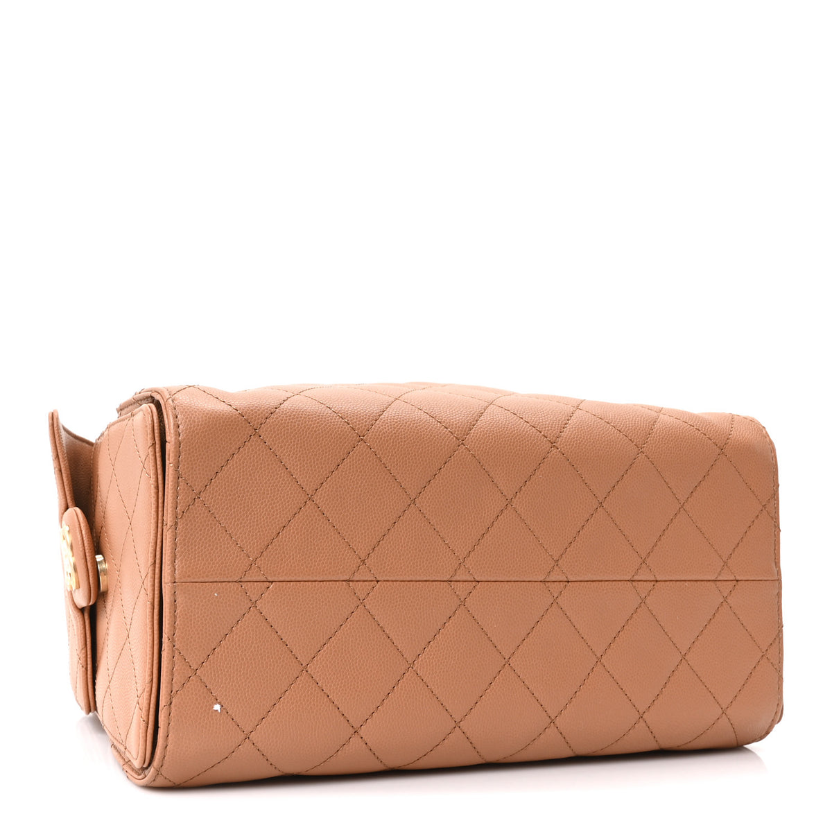 Caviar Quilted Small Chanel 25 Handbag Brown