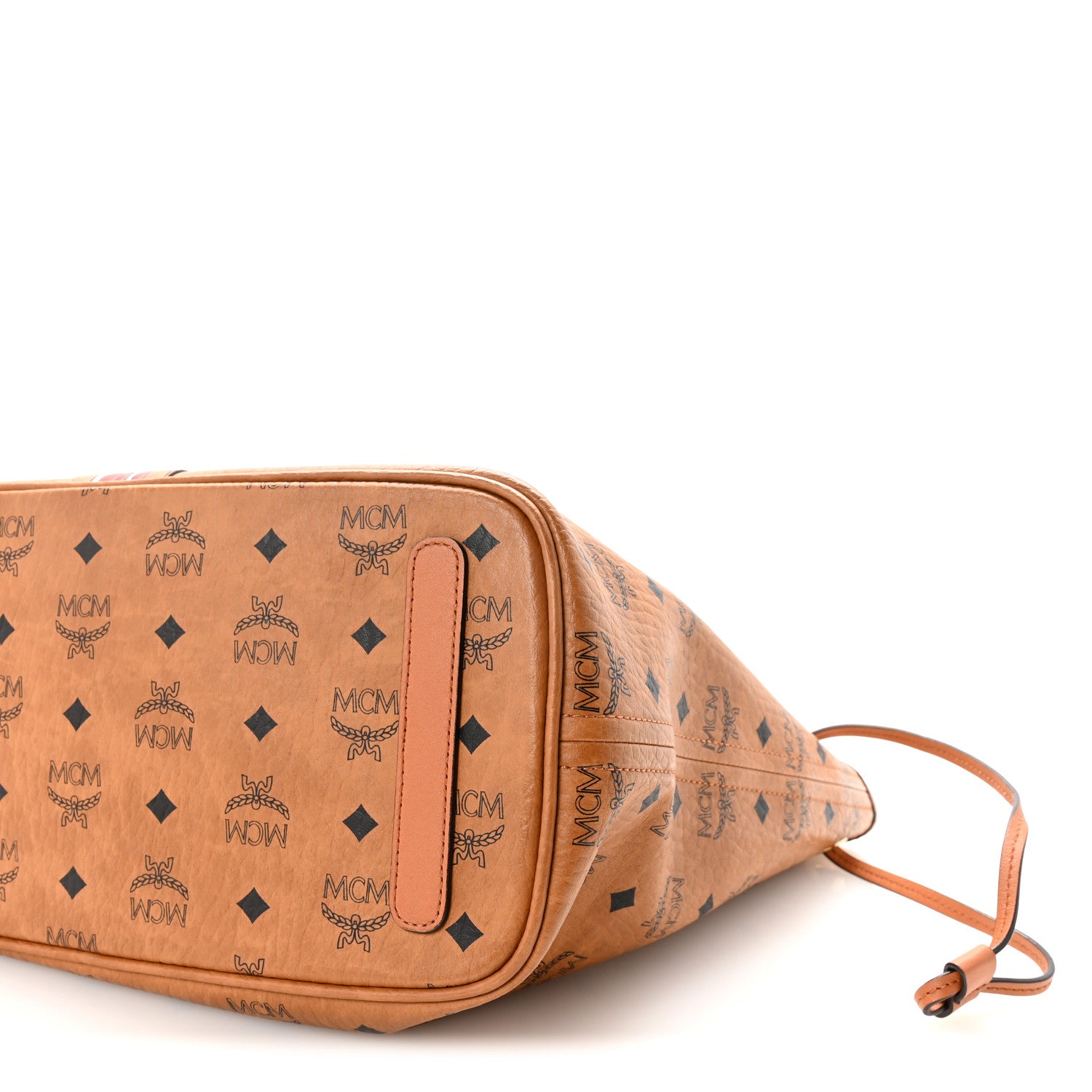 MCM Visetos Medium Liz Reversible Shopper Tote Cognac 14 of 15