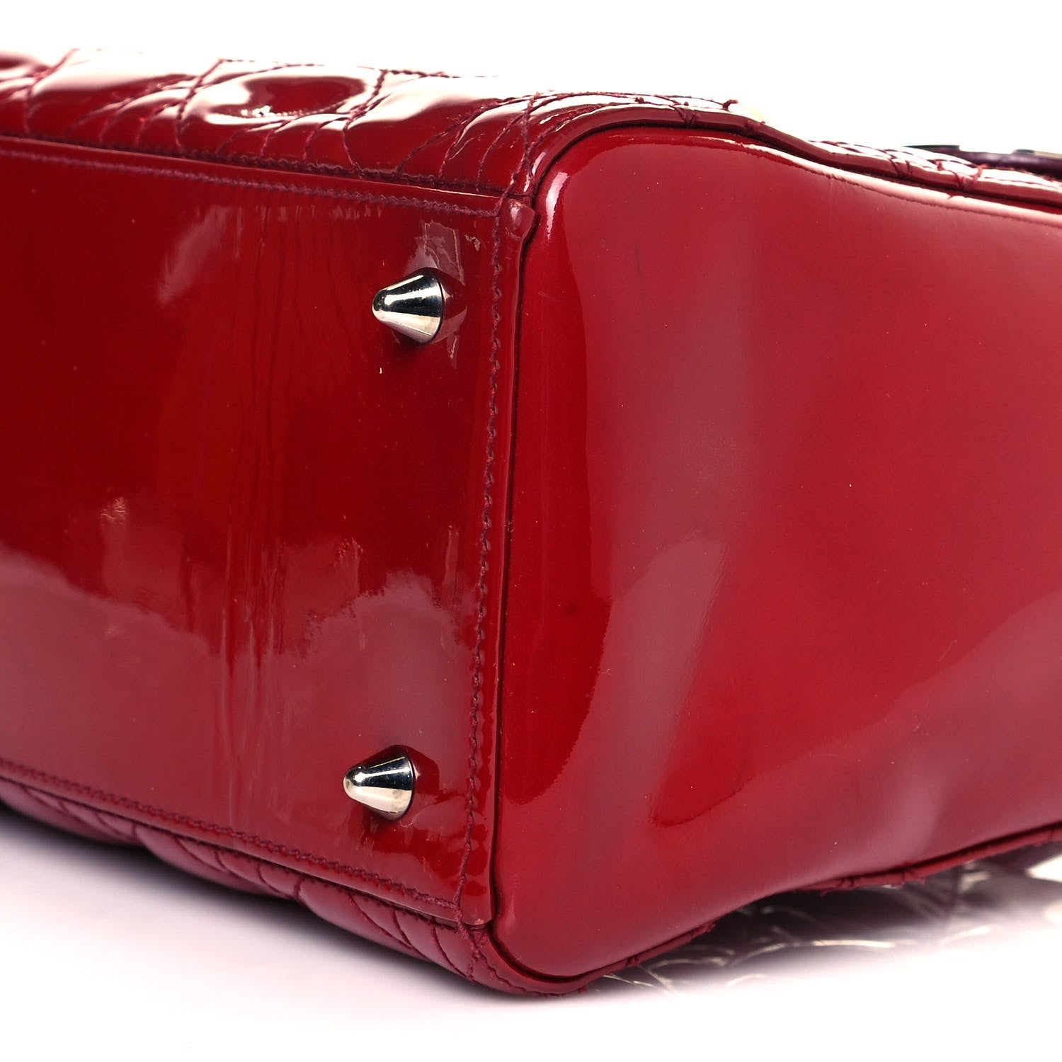 Christian Dior Patent Cannage Medium Lady Dior Red 8 of 11