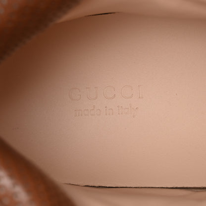 Gucci X SEGA Suede Calfskin GG Monogram Womens Flashtrek High-Top Sneakers 37 37 New Cuir Beige Ruggine 7 of 8