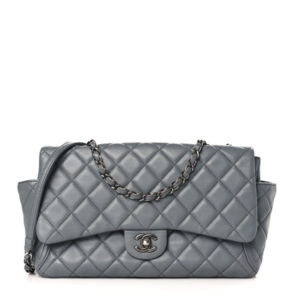 Chanel Lambskin Large Around Pockets Flap Dark Grey 1 of 10