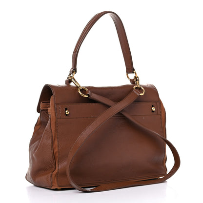 Saint Laurent Calfskin Canvas Medium Muse Two Brown 3 of 23