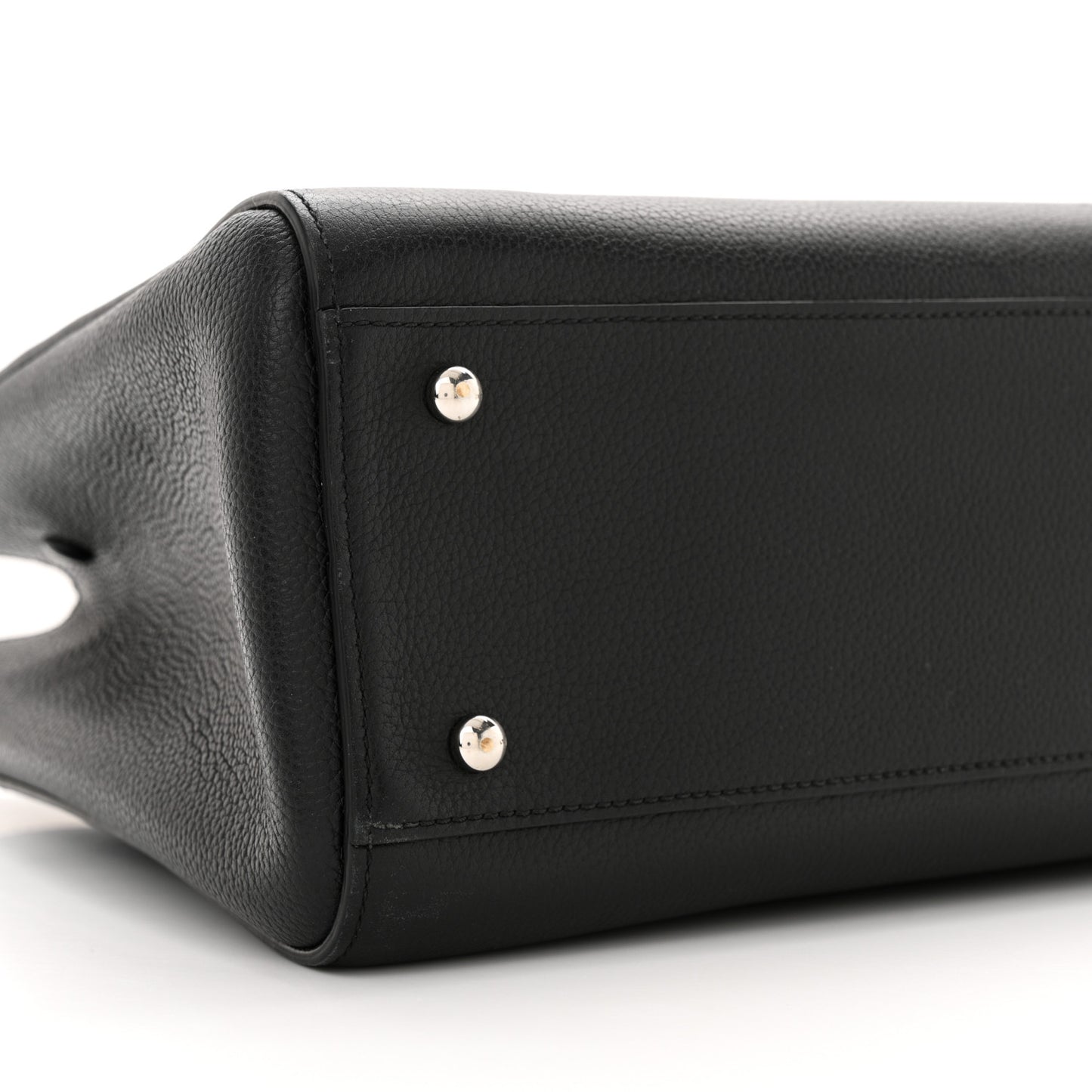 Grained Calfskin Small Neo Executive Shopper Tote Black