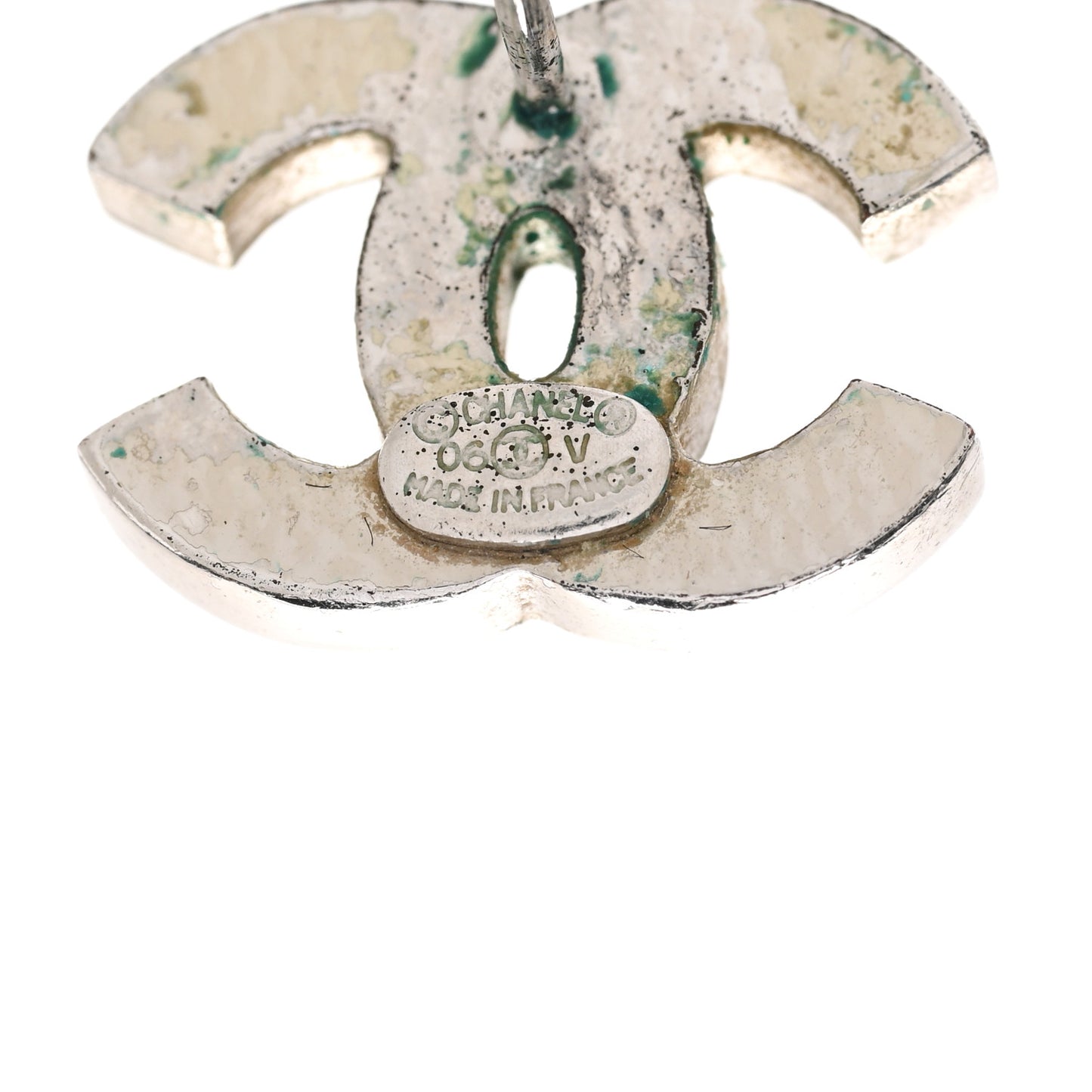 Crystal CC Earrings Silver