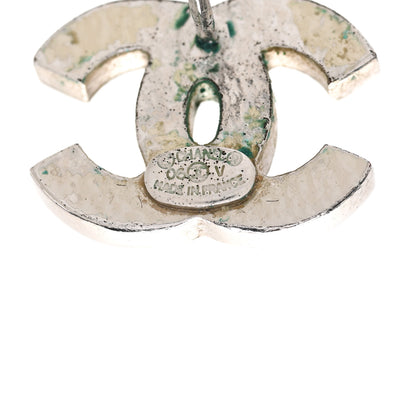 Chanel Crystal CC Earrings Silver 4 of 9
