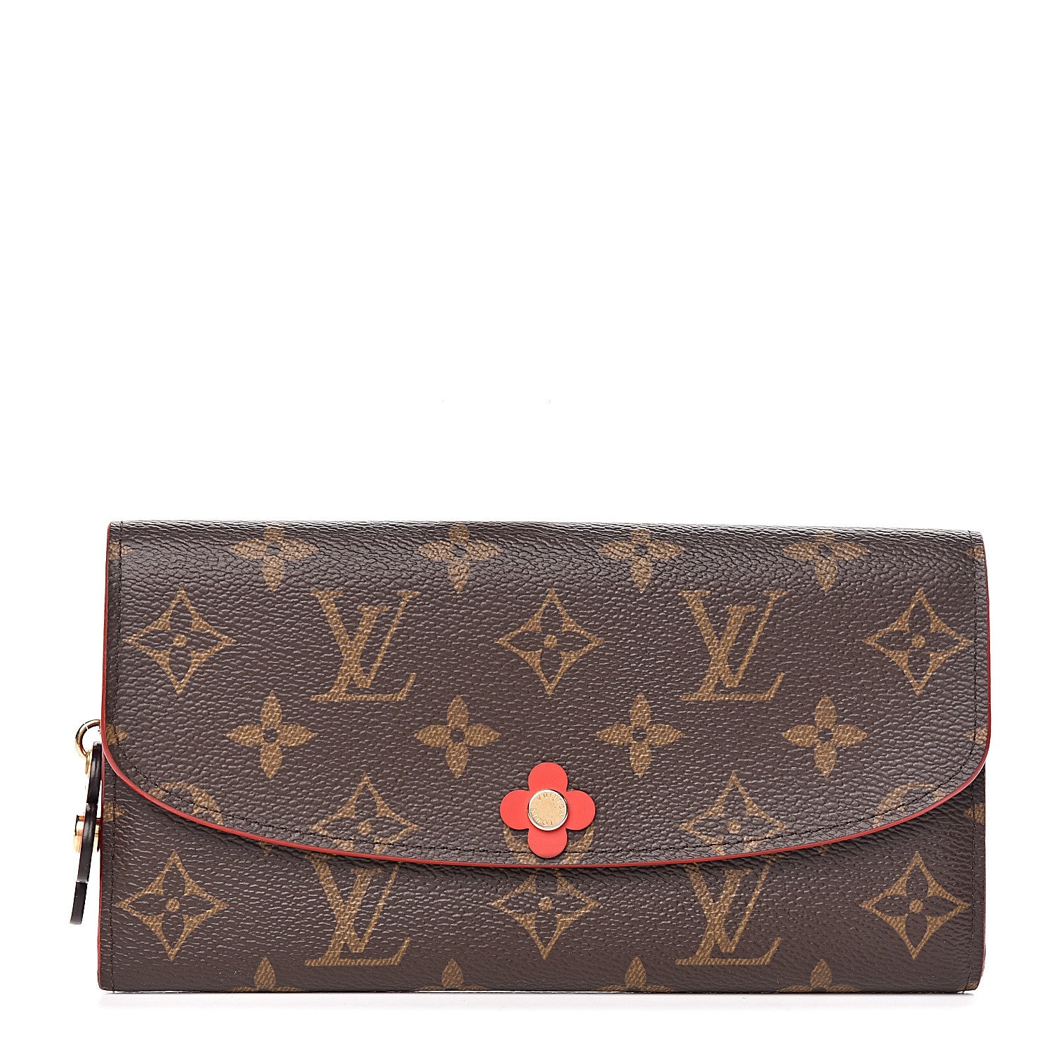 Louis Vuitton Monogram Bloom Flower Emilie Wallet Rouge 1 of 6
