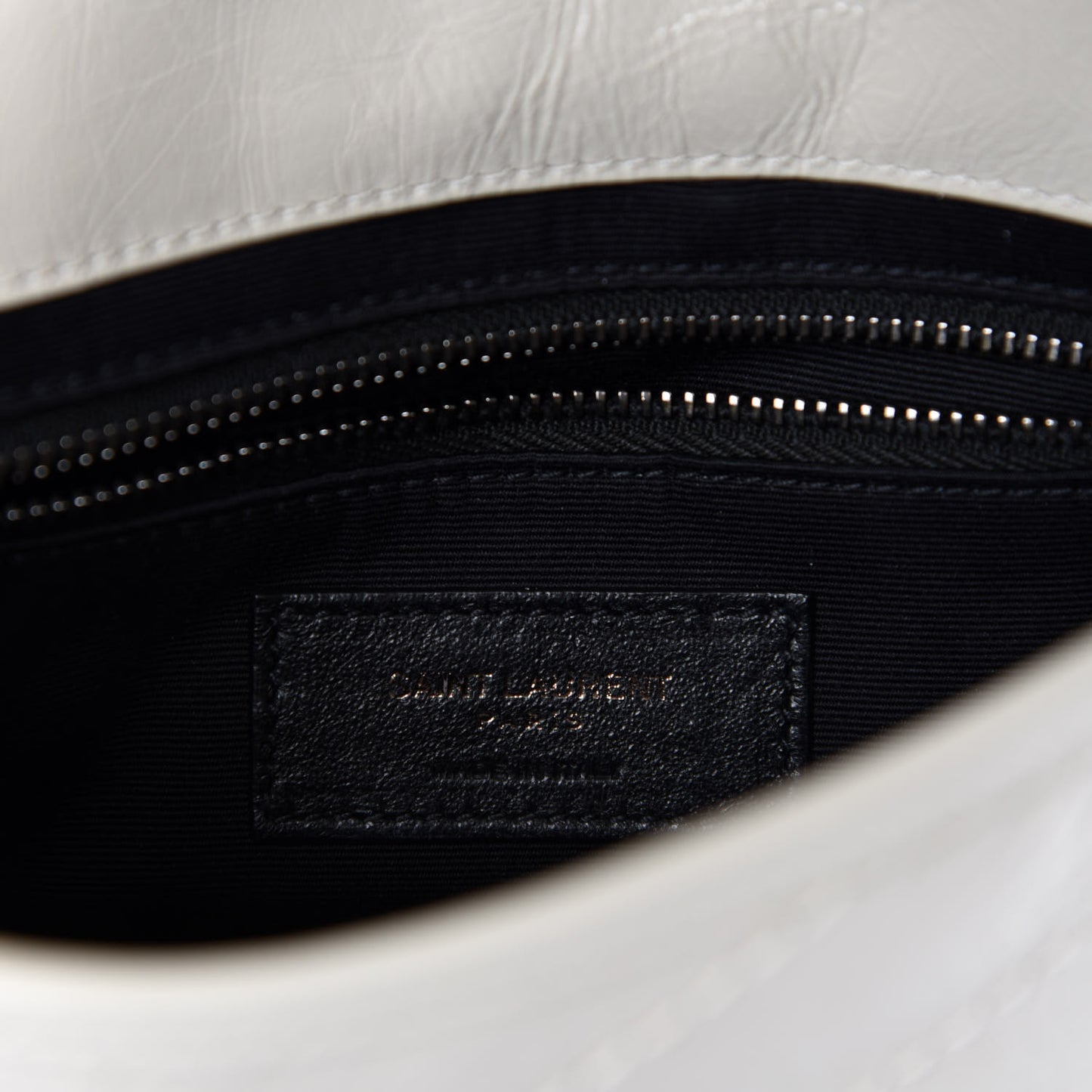 Crinkled Calfskin Matelasse Monogram Niki Chain Wallet Crema Soft