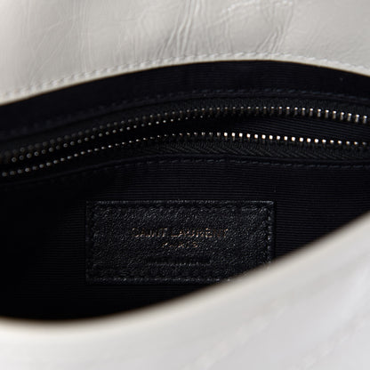 Saint Laurent Crinkled Calfskin Matelasse Monogram Niki Chain Wallet Crema Soft 8 of 11