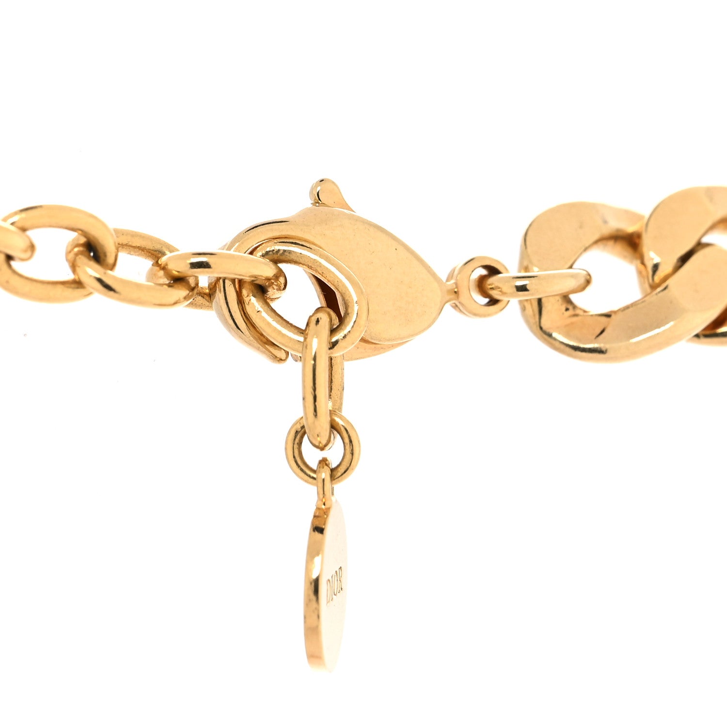 Christian Dior Metal CD Choker Necklace Gold 4 of 5