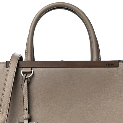 Fendi Vitello Dolce Century Petite 2Jours Tote Tortora Carbone 8 of 11