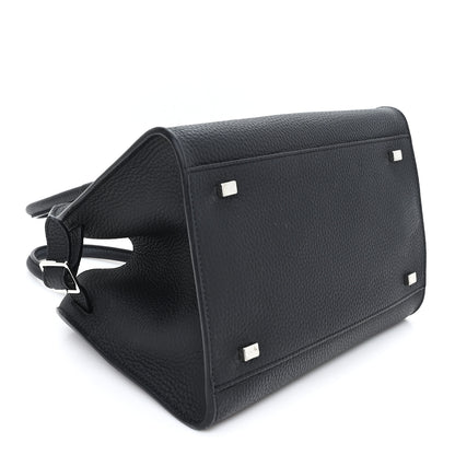 The Row Grained Calfskin Soft Margaux 10 Bag Black 4 of 9