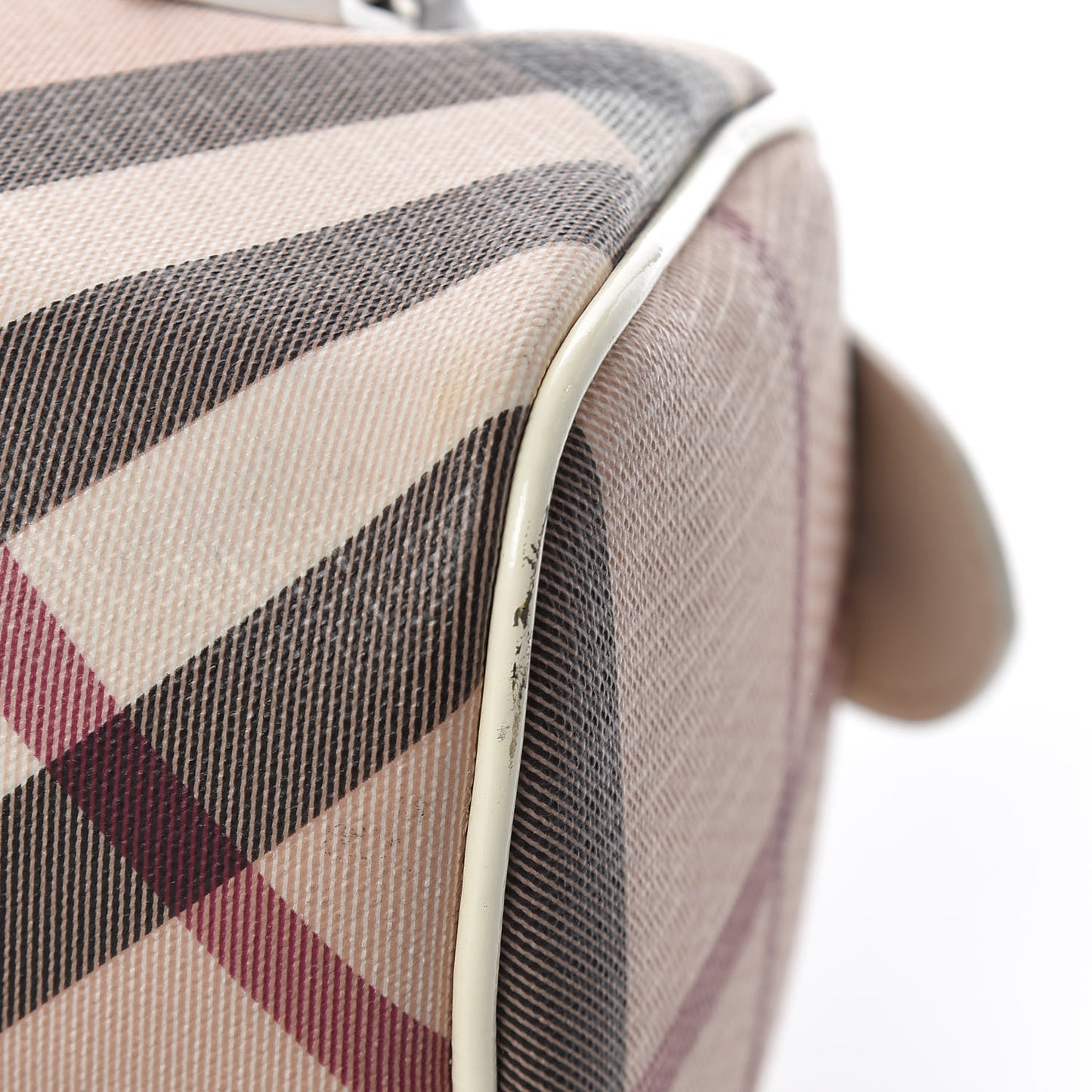 Supernova Check Patent Mini Chester Bowling Bag White