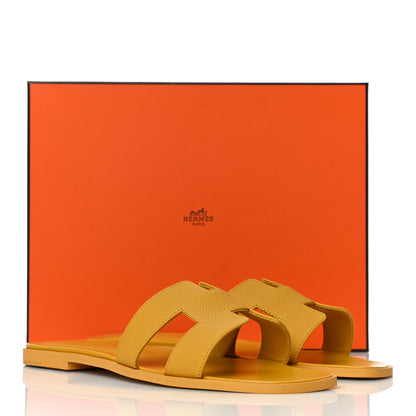 Hermes Epsom Oran Sandals 41 Jaune Sable 13 of 13