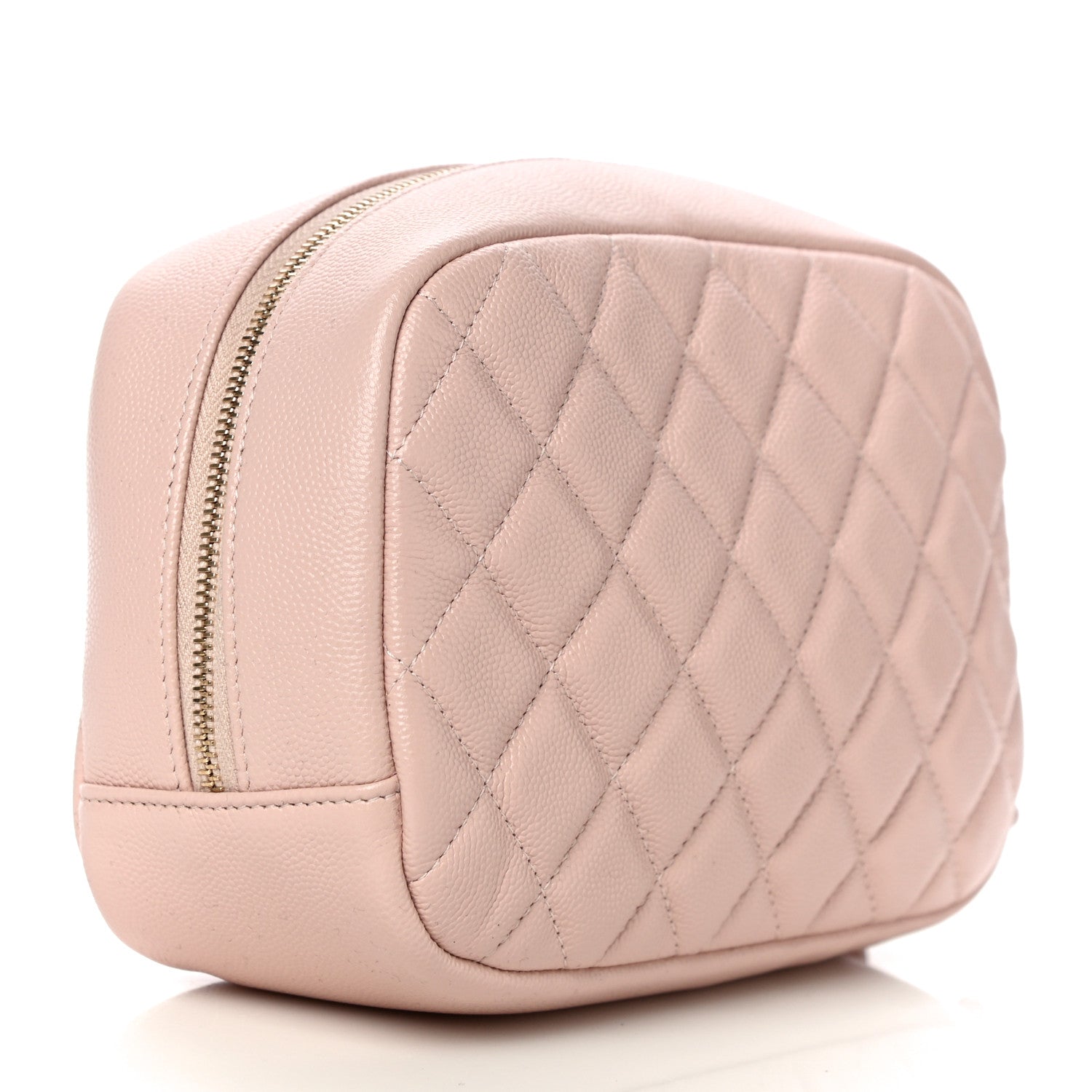 Chanel Caviar Quilted Medium Curvy Pouch Cosmetic Case Light Pink 3 of 10