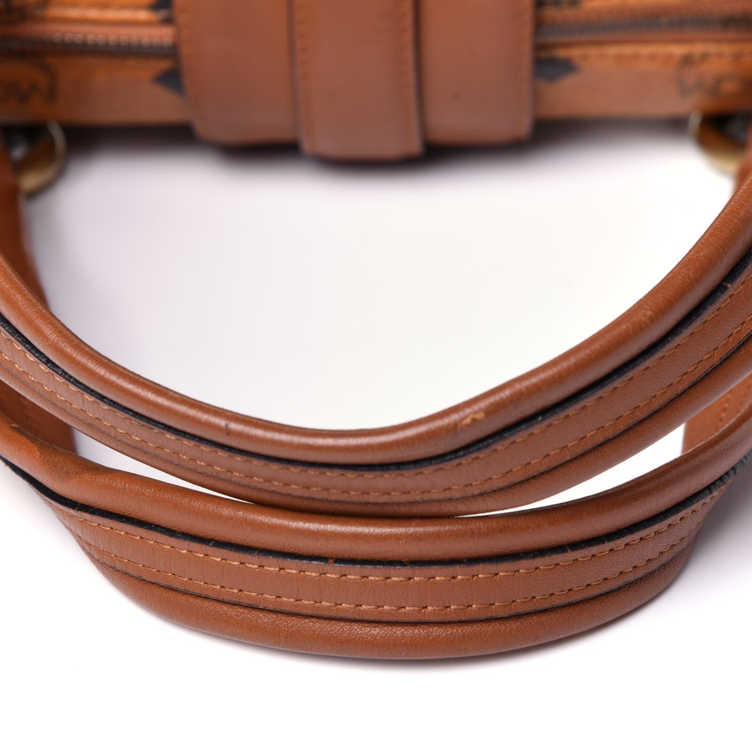 MCM Visetos Barrel Bag Cognac 12 of 12